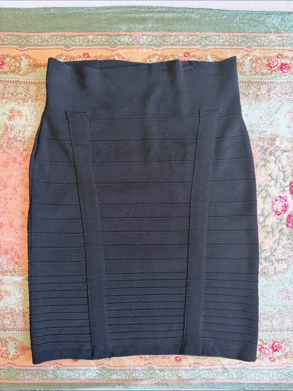 Rock & Republic|Black Y2K Ribbed Bodycon Mini Skirt High Waist|Small|EUC